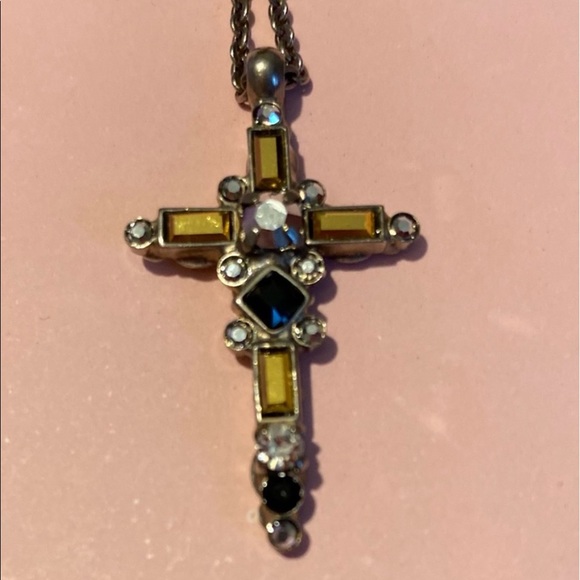 SORRELLI Crystal Cross Pendant NIQUEA.D NWT - Picture 1 of 7
